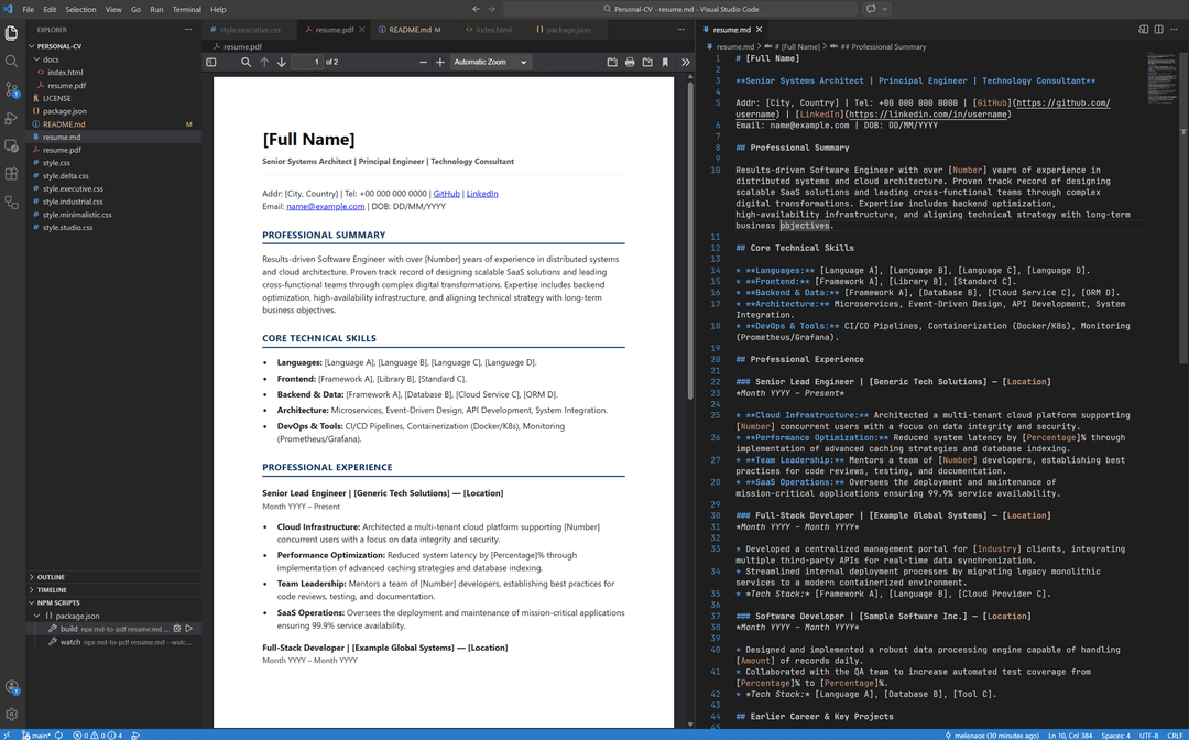 Why I Finally Stopped "Designing" My CV and Started Coding It